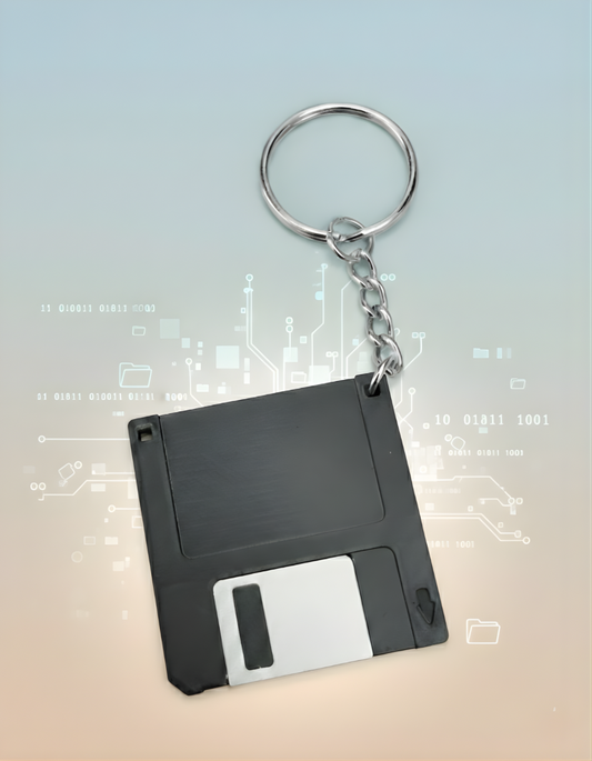 Floppy disk keychain