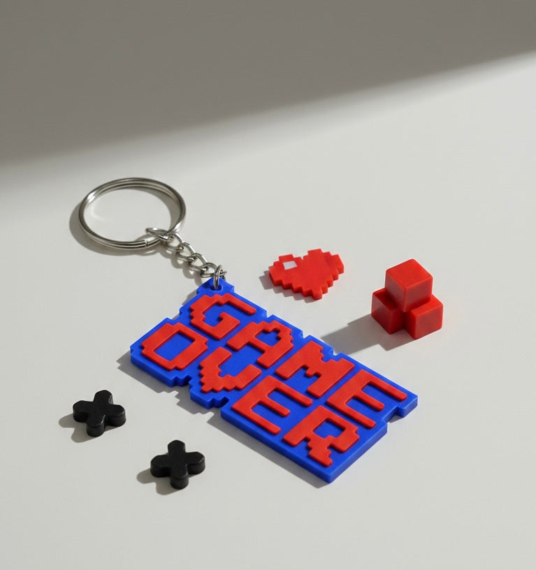 Game Over keychain
