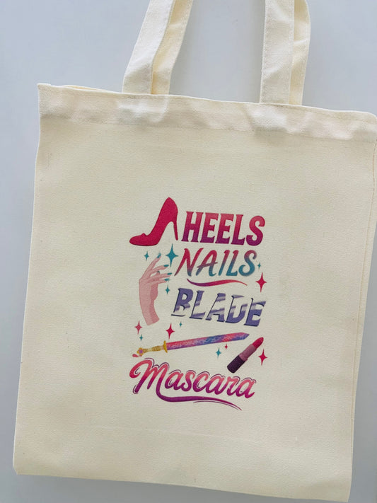 Tote Bag - Heels Nails Blade Mascara