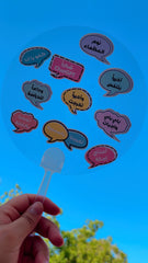 Transparent Fans with Sticker